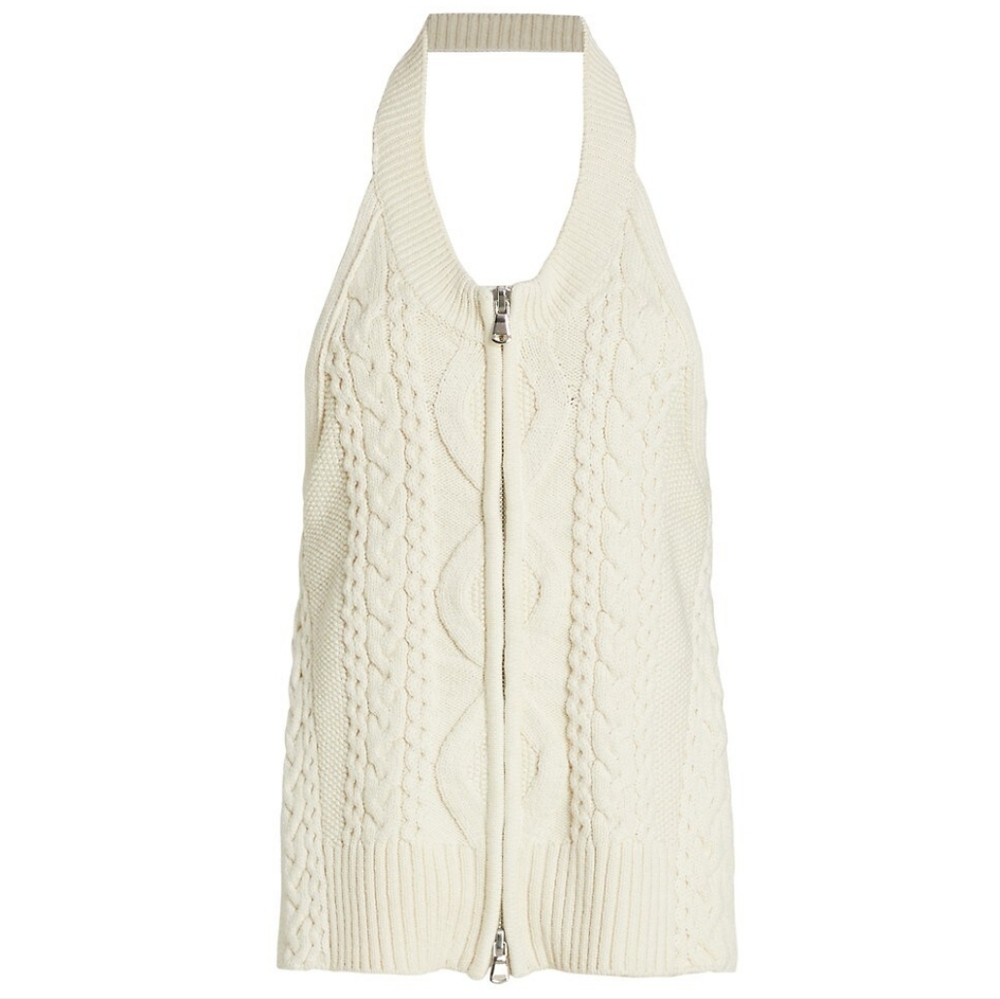 1. NWT 3.1 PHILIP LIM CABLE KNIT HALTER TOP SIZE XS